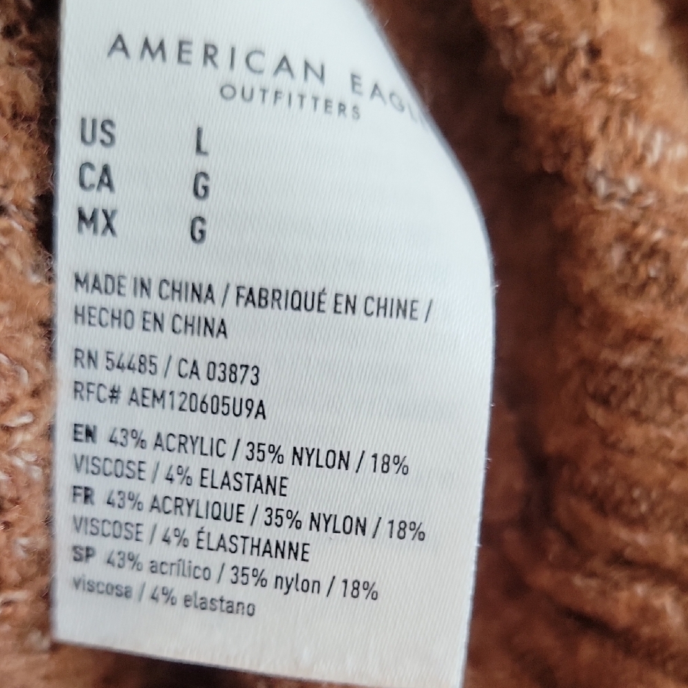 American Eagle Outfitters Brown Textured Sweater - Picture 3 of 5